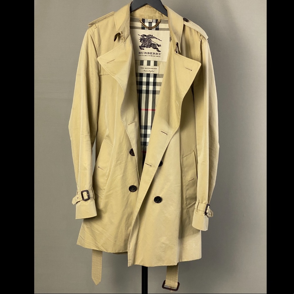 Burberry Kensington Mid Trench Coat Honey Size 50 (Mens)